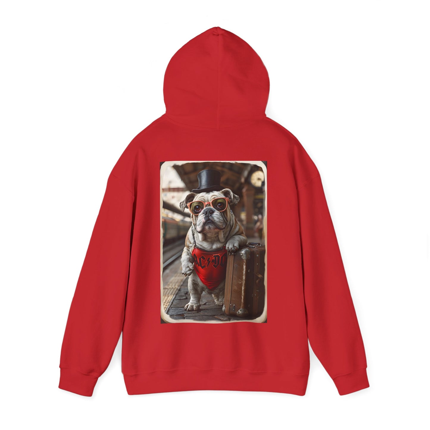 AC/DC Inspired Whole Lotta Rosie Bulldog Unisex Heavy Blend™ Hooded Sweatshirt