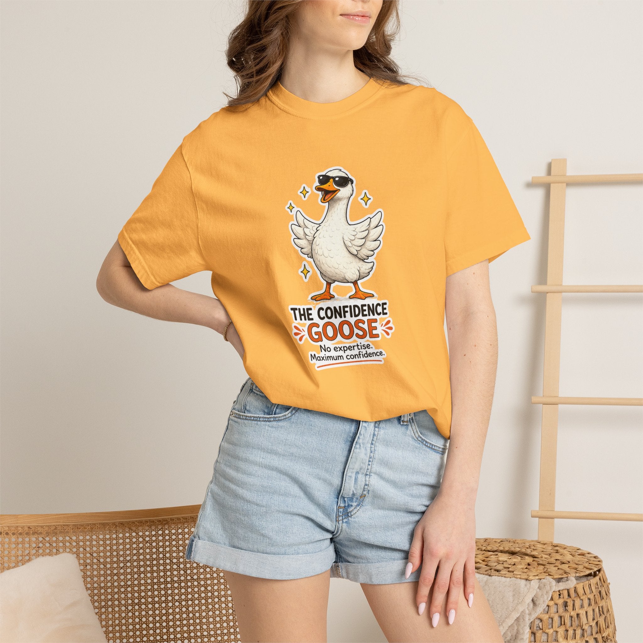 Confidence Goose T-Shirt — Funny Motivational Graphic Tee