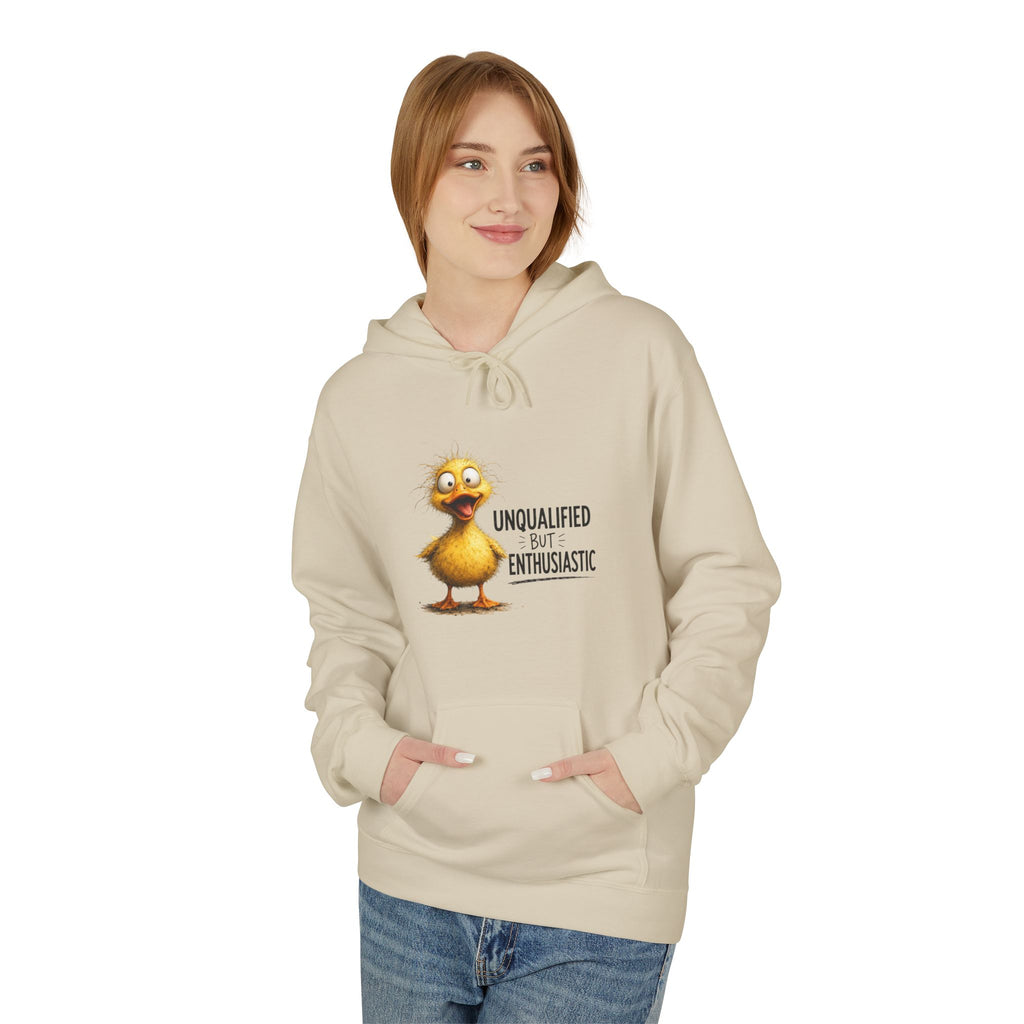 Unqualified But Enthusiastic Duck Graphic Hoodie