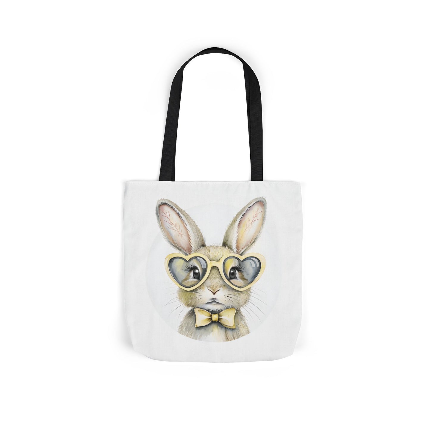 Chic Double Sided Bunny Canvas Tote Bag, Cute Eco-Friendly Shopper, Rabbit Gift, Spring Picnic, Easter Tote, Stylish Animal Art