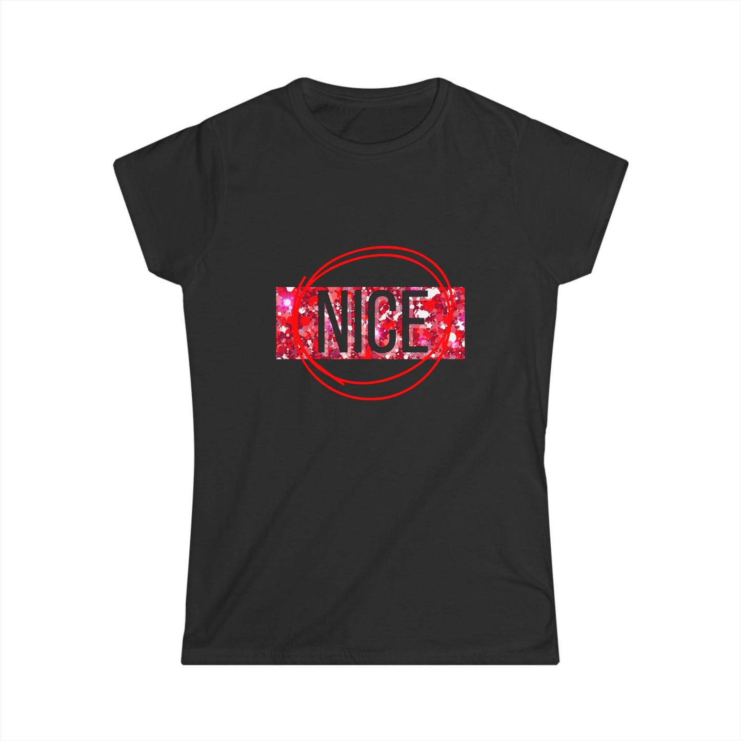 Women's Tee — 'Nice' Front / 'Naughty' Back Holiday Graphic Shirt
