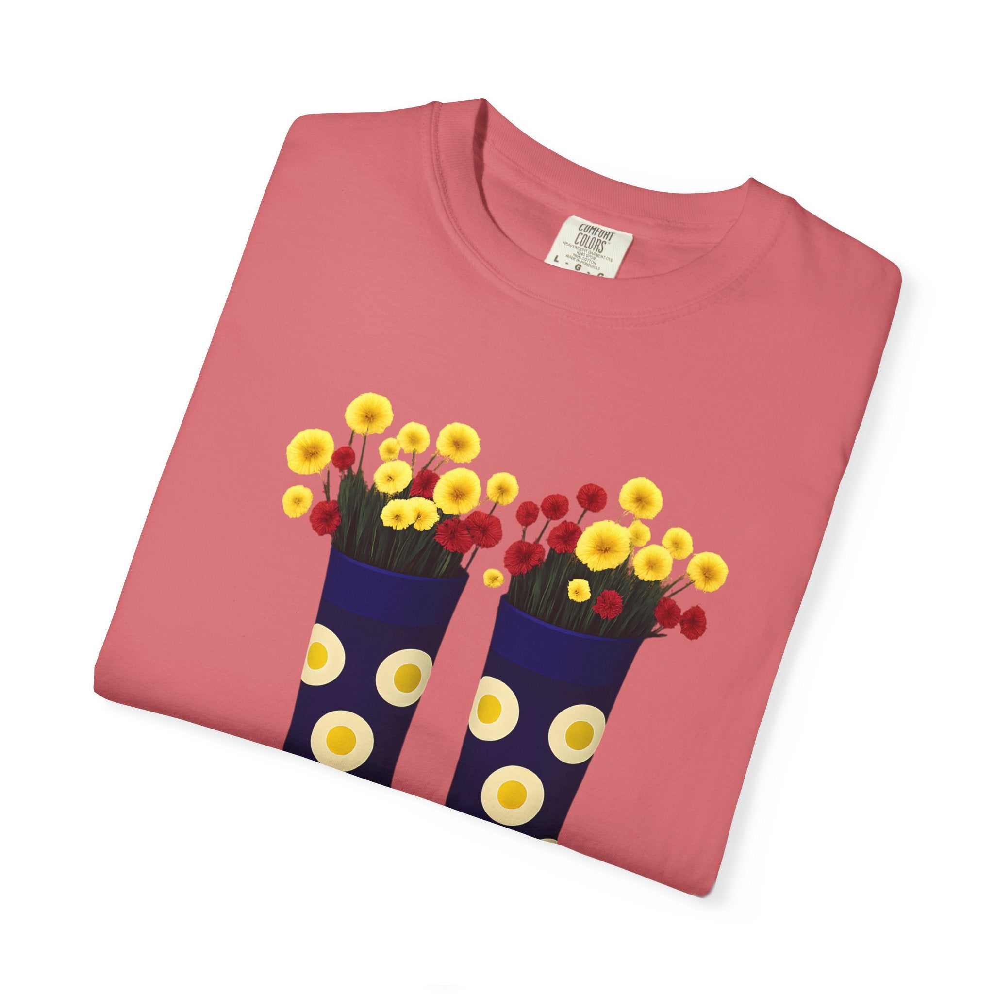 Step Into Kindness T-Shirt – Floral Rain Boot Graphic Tee
