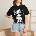 Witch Girl Graphic T-Shirt — Gothic Witch Hat Illustration