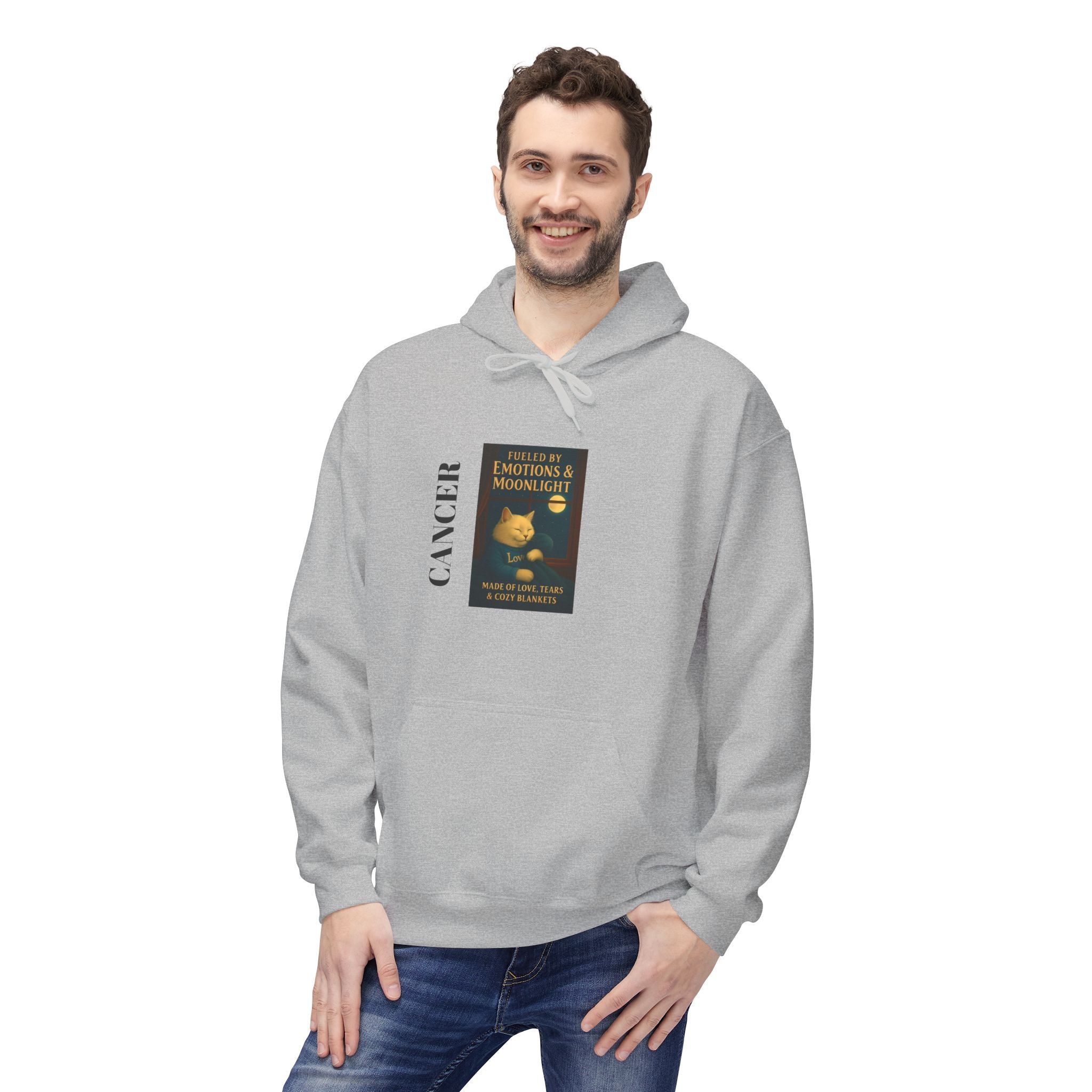 Cancer Zodiac Cat Moonlight Hooded Sweatshirt