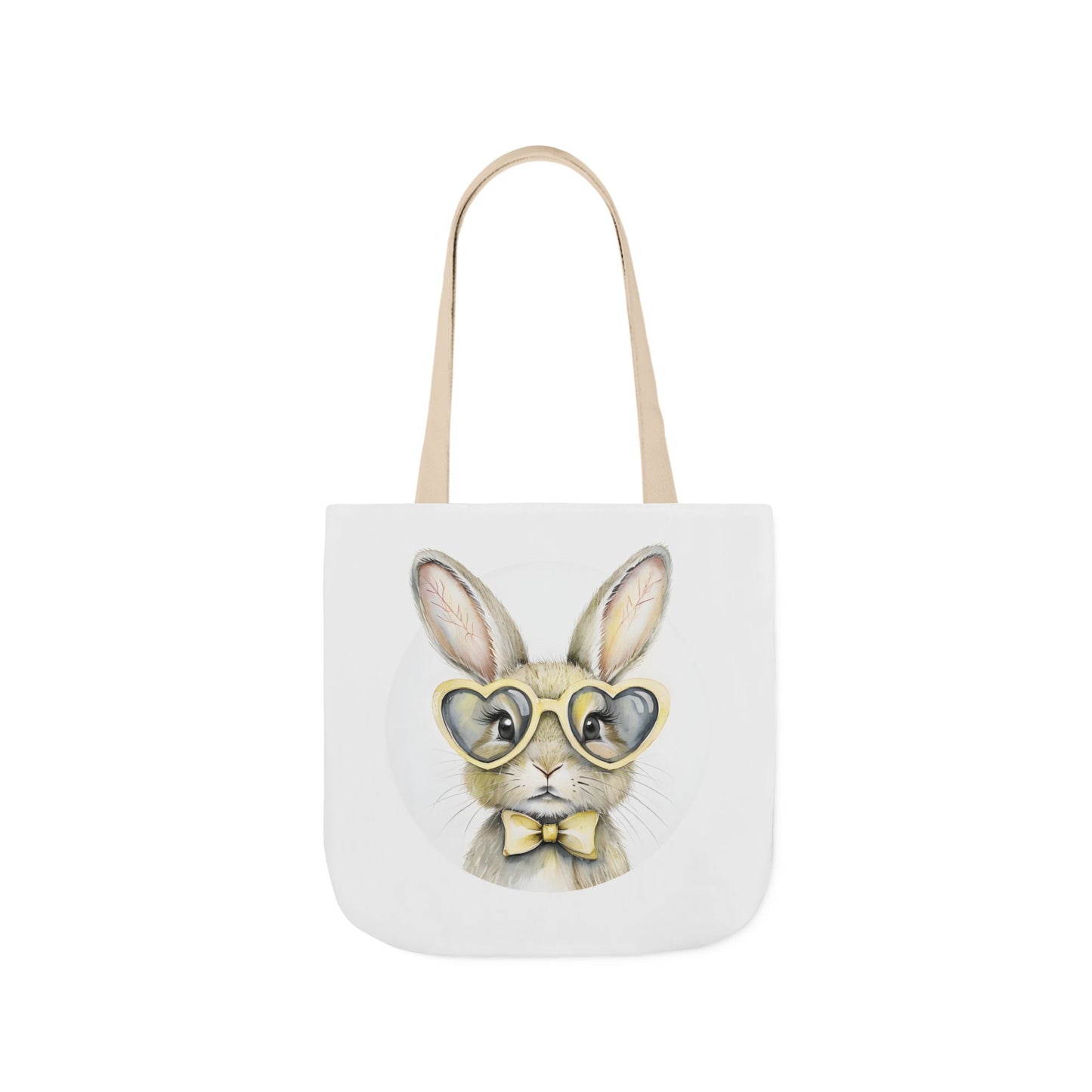 Chic Double Sided Bunny Canvas Tote Bag, Cute Eco-Friendly Shopper, Rabbit Gift, Spring Picnic, Easter Tote, Stylish Animal Art