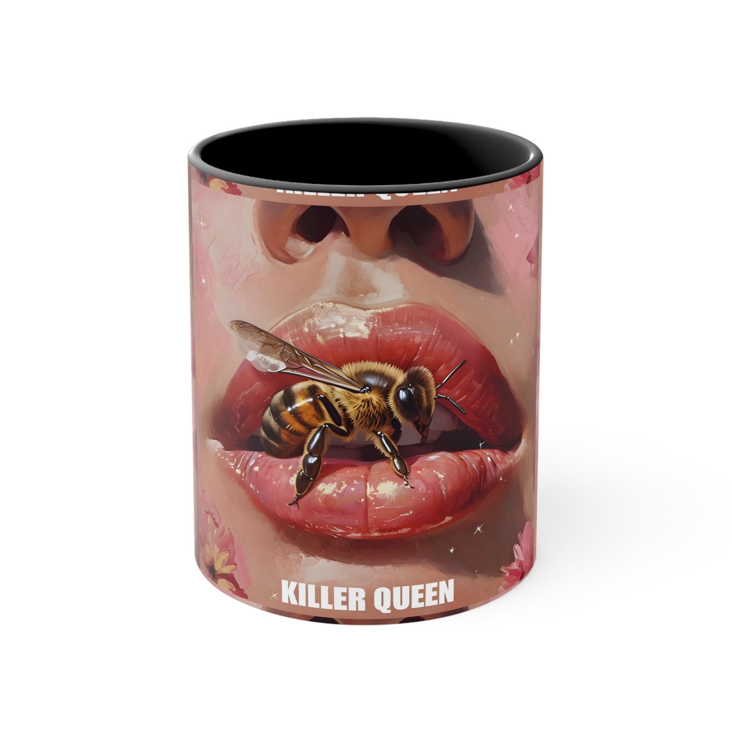 Surreal Killer Queen Bee Coffee Mug, Colorful Art Mug, 11oz Accent Mug, Unique Gifts, Home Decor, Bee Lover Gift, Artistic Drinkware
