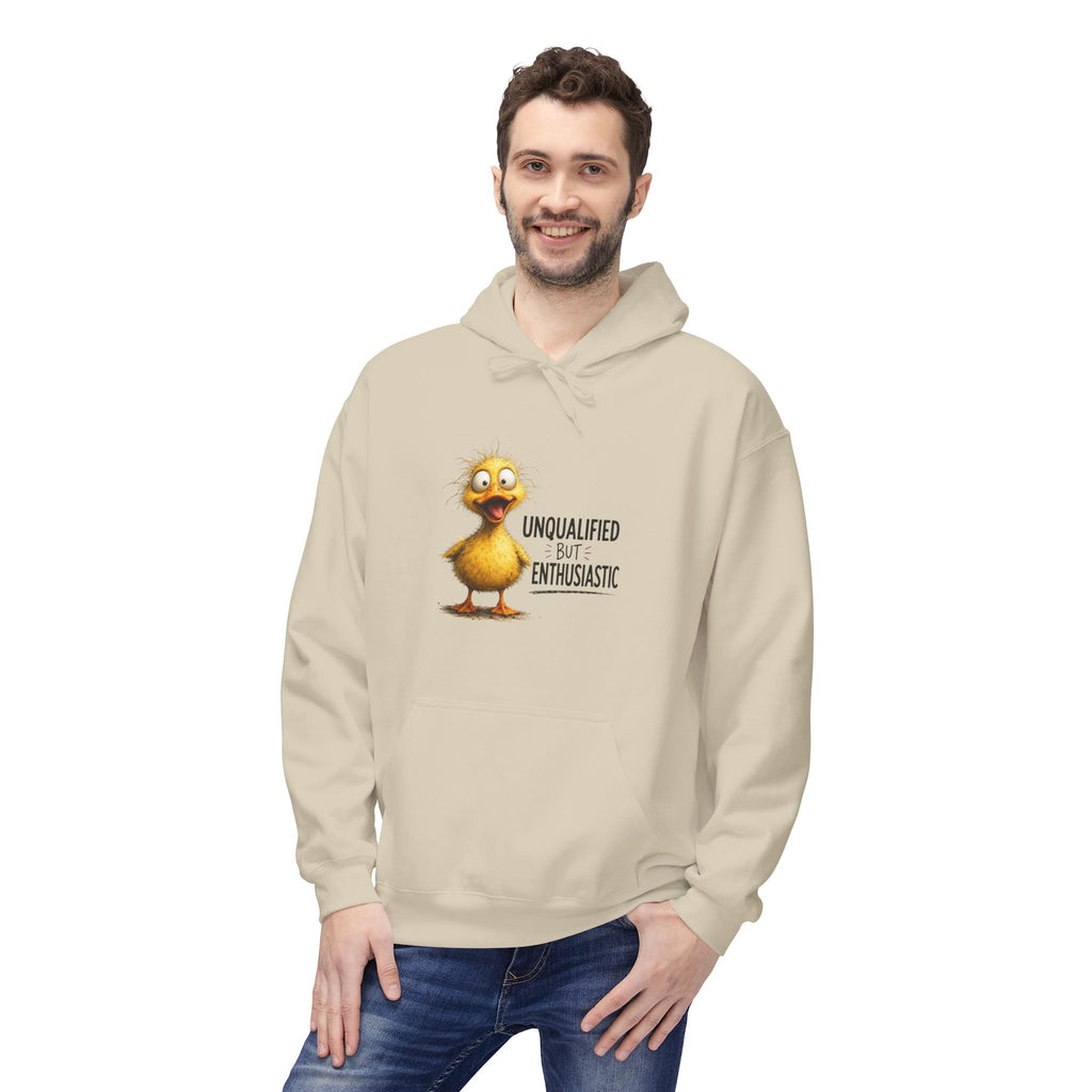 Unqualified But Enthusiastic Duck Graphic Hoodie