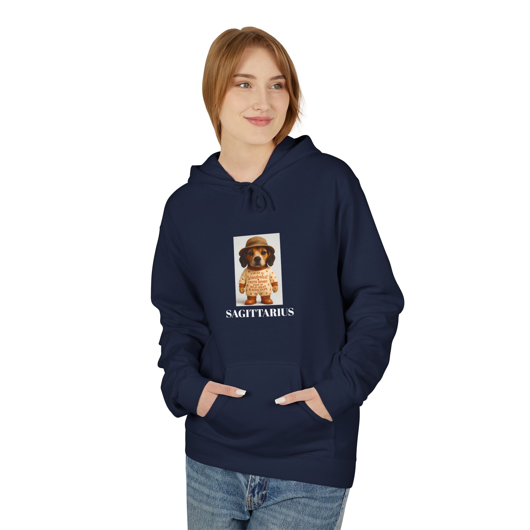 Sagittarius Wanderlust Hoodie, Dog Explorer Sweatshirt