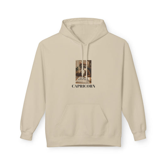 Capricorn Fleece Hoodie Fuelled By Hustle and Black Coffee.