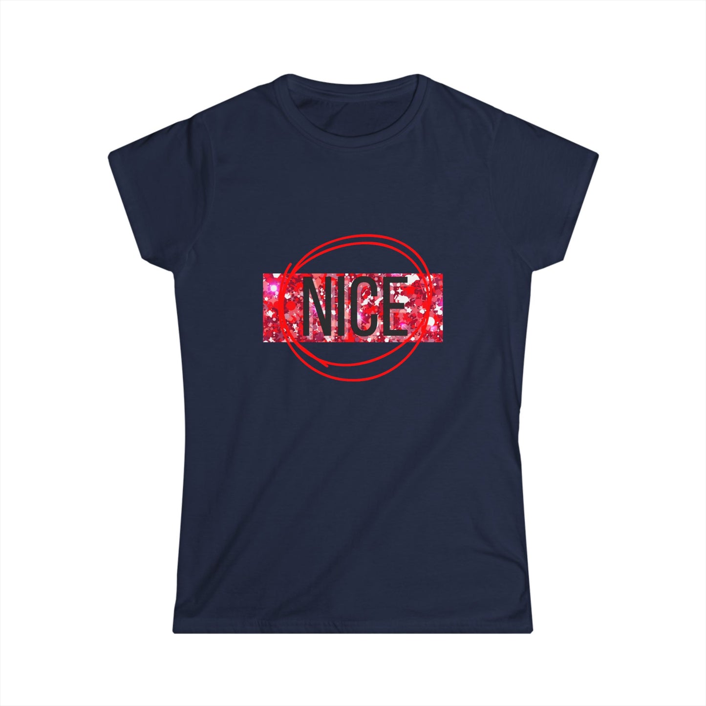 Women's Tee — 'Nice' Front / 'Naughty' Back Holiday Graphic Shirt