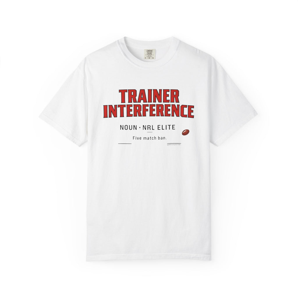 Trainer Interference Graphic T-Shirt — 'Trainer Interference' Sports Humour Tee with Definition Print