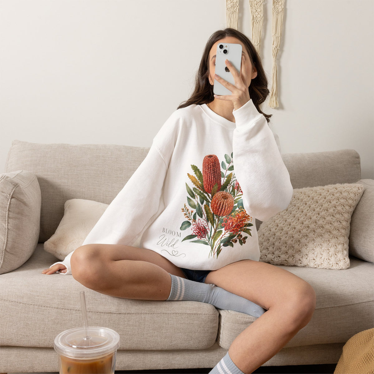 Bloom Wild Floral Crewneck Sweatshirt