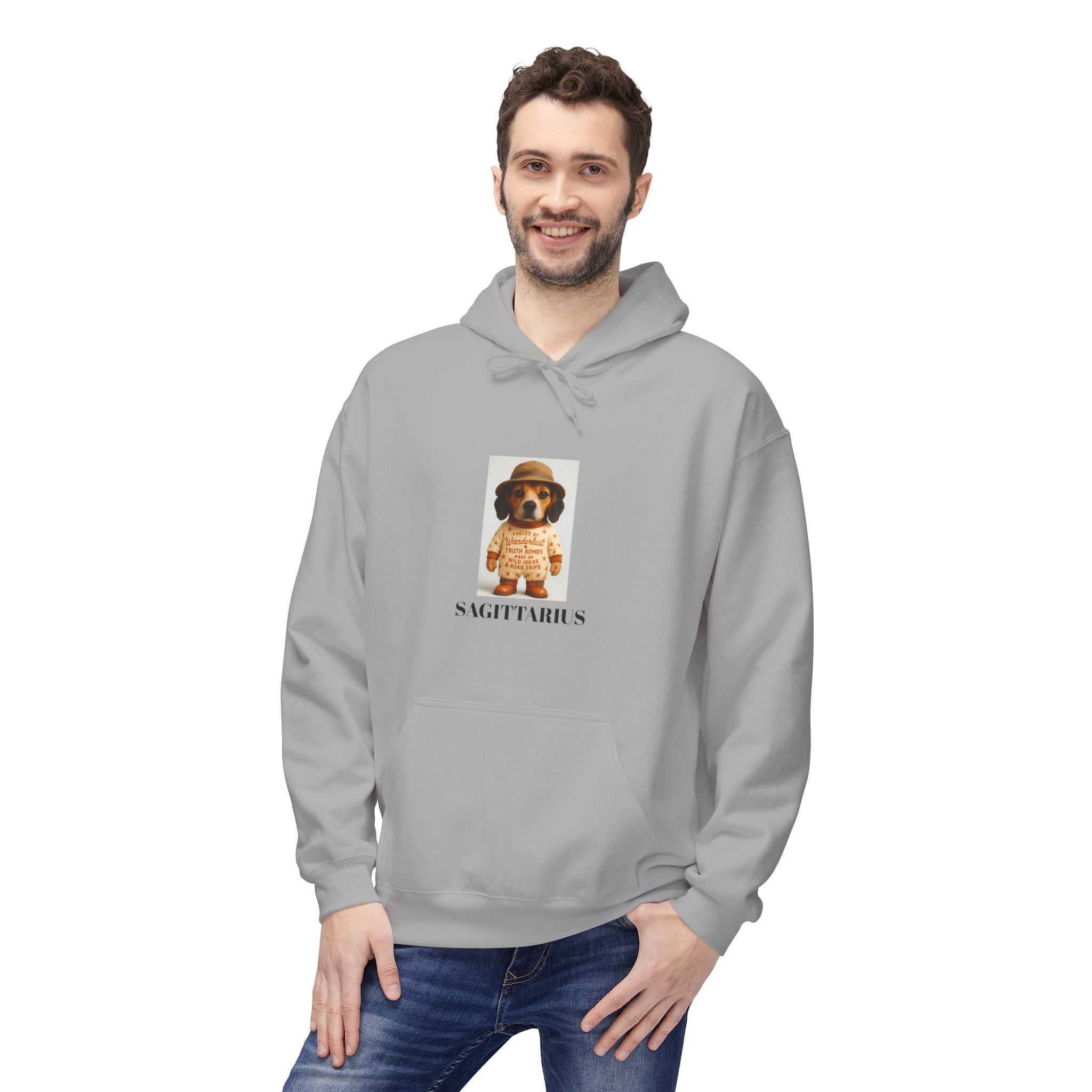 Sagittarius Wanderlust Hoodie, Dog Explorer Sweatshirt