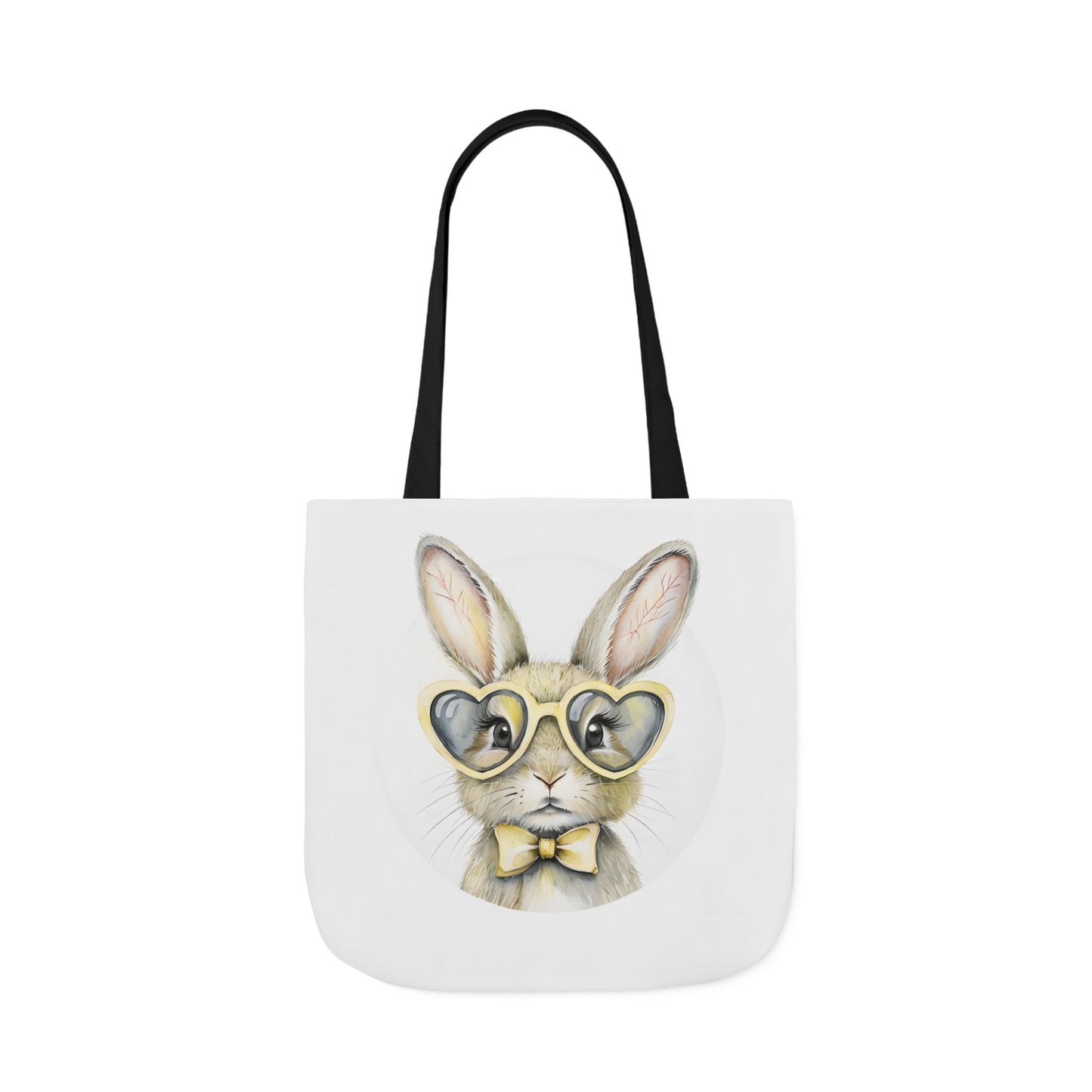 Chic Double Sided Bunny Canvas Tote Bag, Cute Eco-Friendly Shopper, Rabbit Gift, Spring Picnic, Easter Tote, Stylish Animal Art