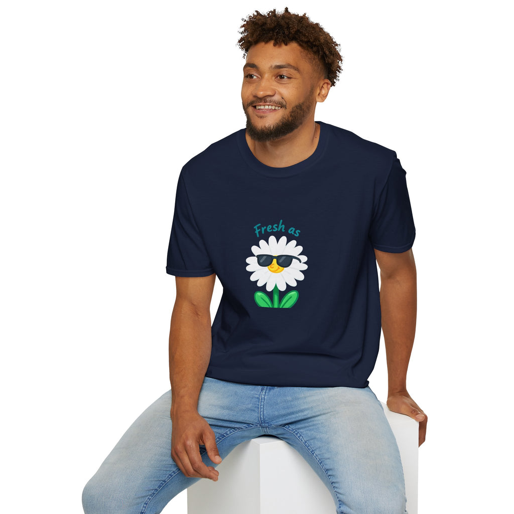 Fresh as a Daisy Unisex Softstyle T-Shirt, Floral Tee, Comfort Wear, Gift for Friends