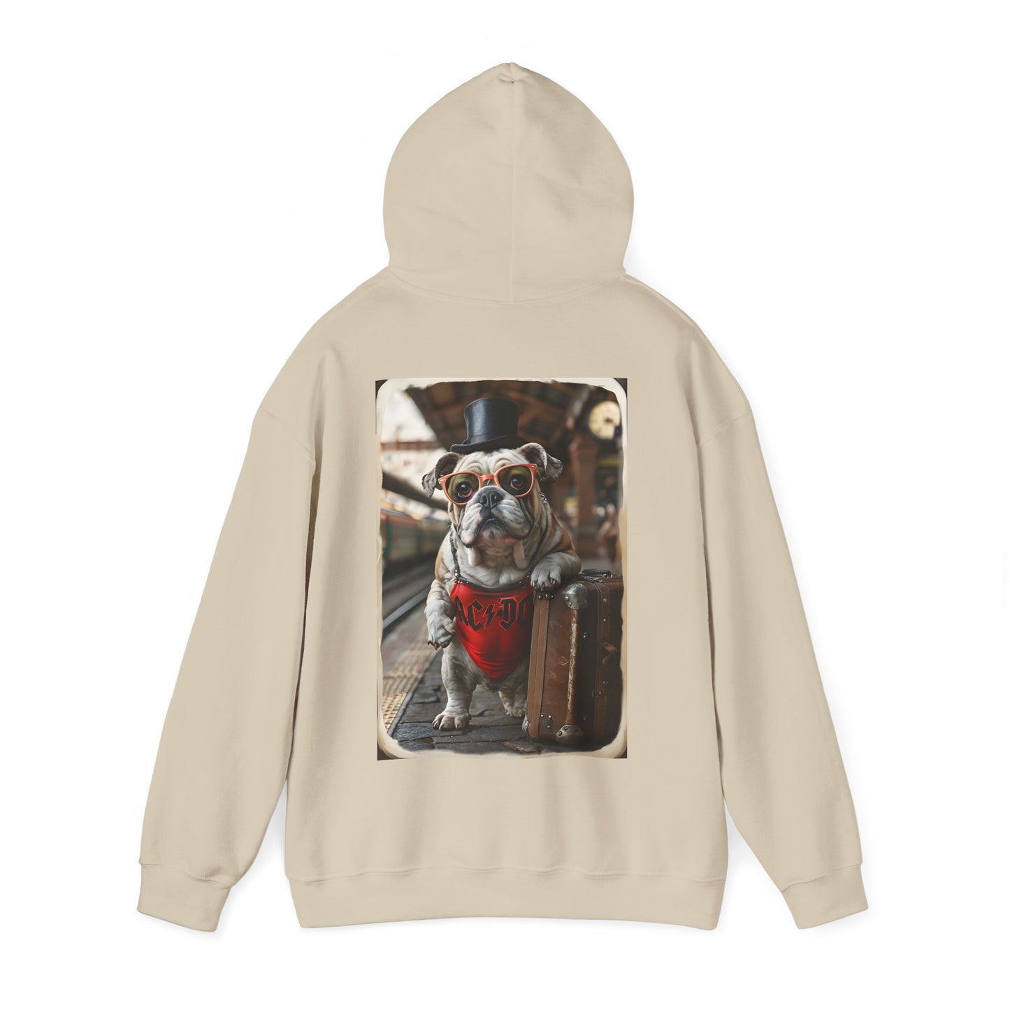AC/DC Inspired Whole Lotta Rosie Bulldog Unisex Heavy Blend™ Hooded Sweatshirt