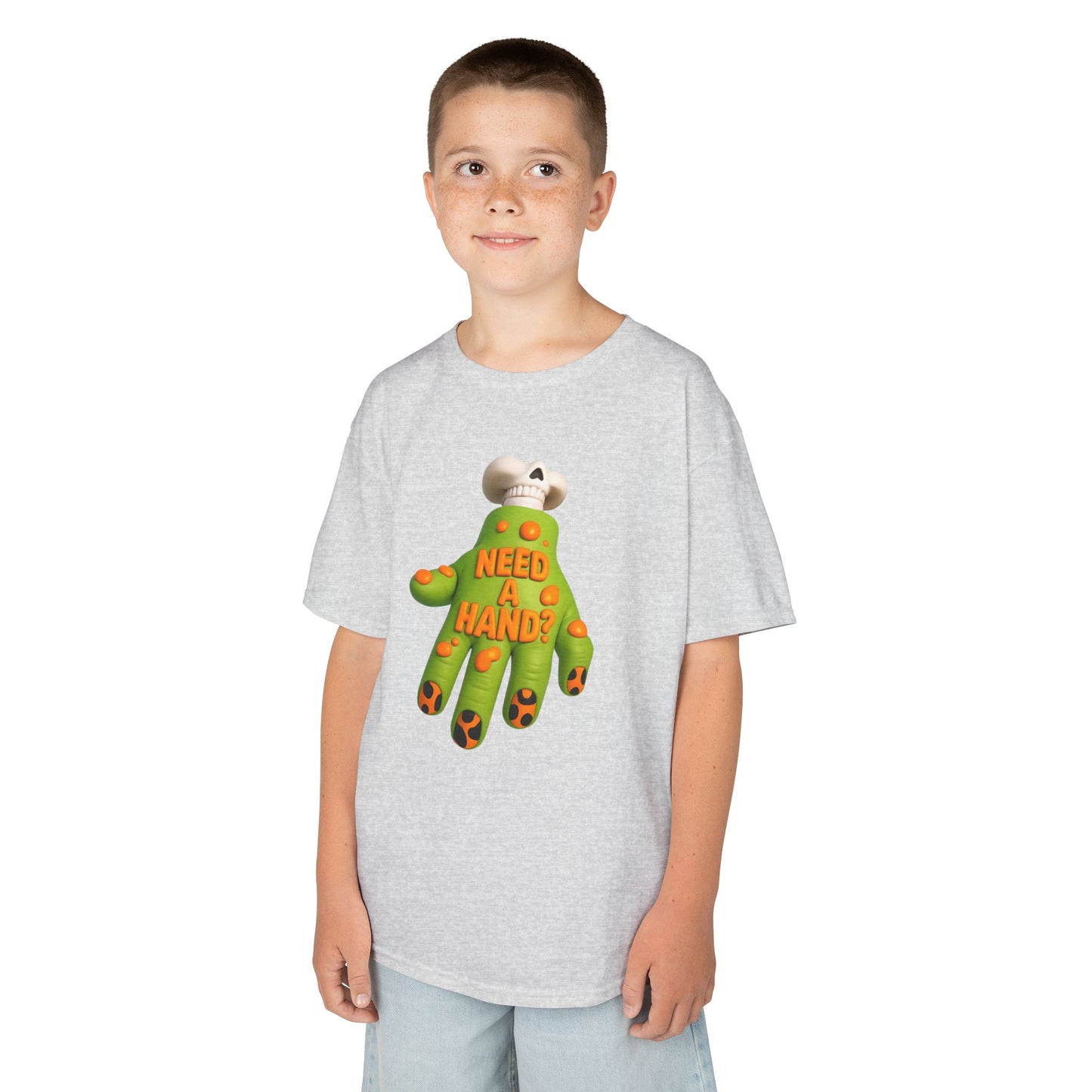 Playful Kids Tee with 'Need a Hand?' Design - Fun Gift, Unique Children's Clothing, Halloween Costume, Family Gatherings, Everyday Wear