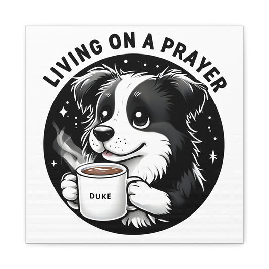 Music Inspired Canvas Art Classic, Border Collie, Duke, Dog Lover Gift, Cute Dog, Dog Mum Gift
