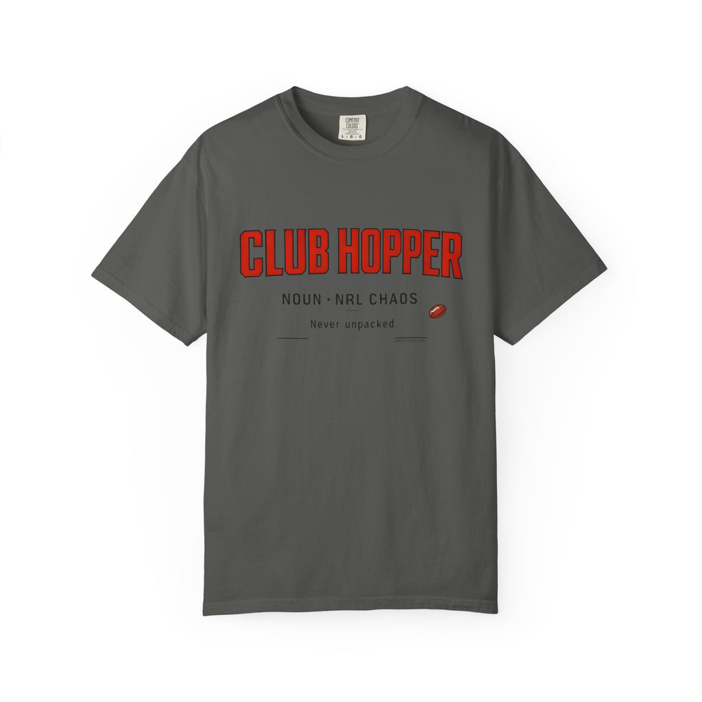 Club Hopper Graphic T-Shirt — 'Club Hopper' Sports Humour Tee with Definition Print