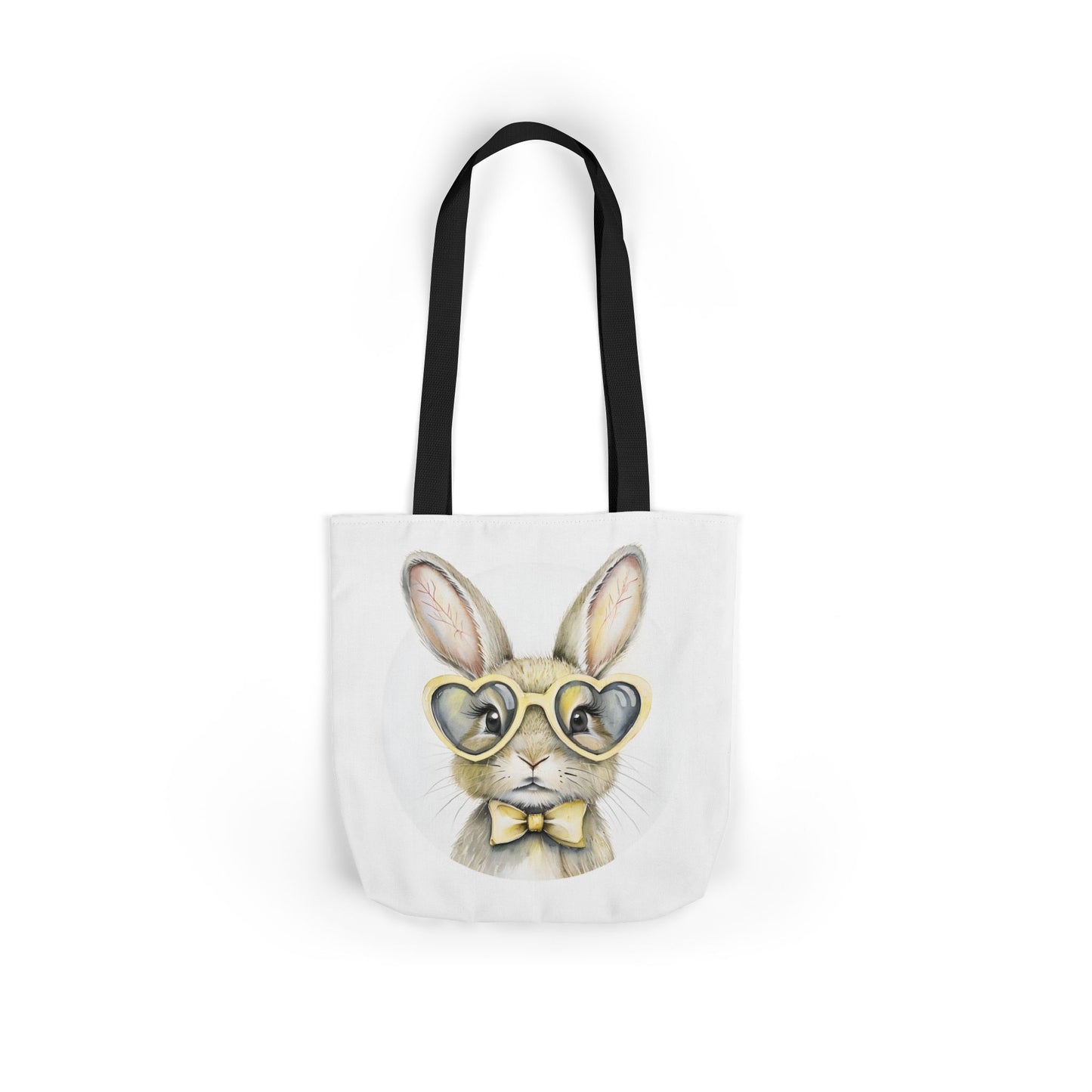 Chic Double Sided Bunny Canvas Tote Bag, Cute Eco-Friendly Shopper, Rabbit Gift, Spring Picnic, Easter Tote, Stylish Animal Art