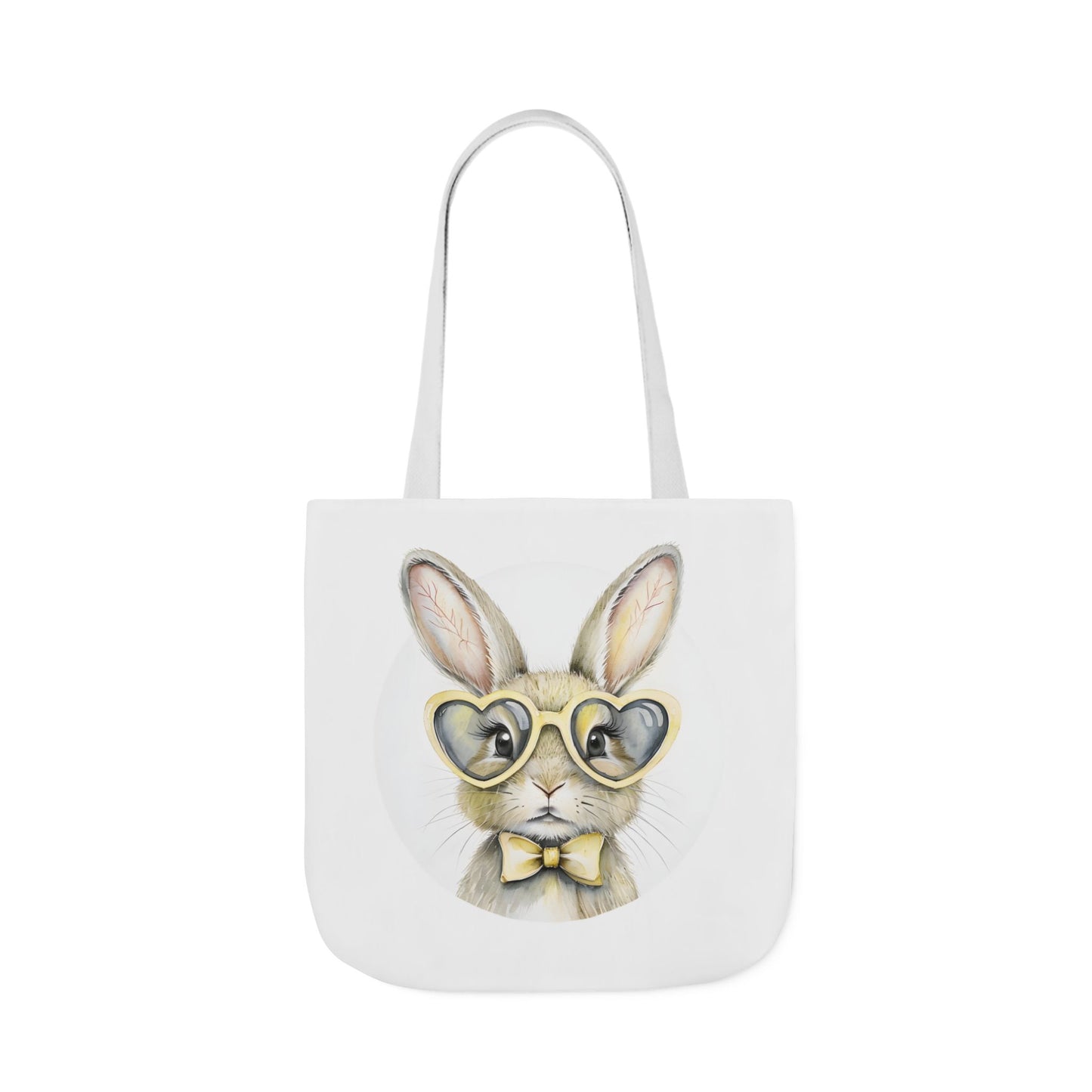 Chic Double Sided Bunny Canvas Tote Bag, Cute Eco-Friendly Shopper, Rabbit Gift, Spring Picnic, Easter Tote, Stylish Animal Art