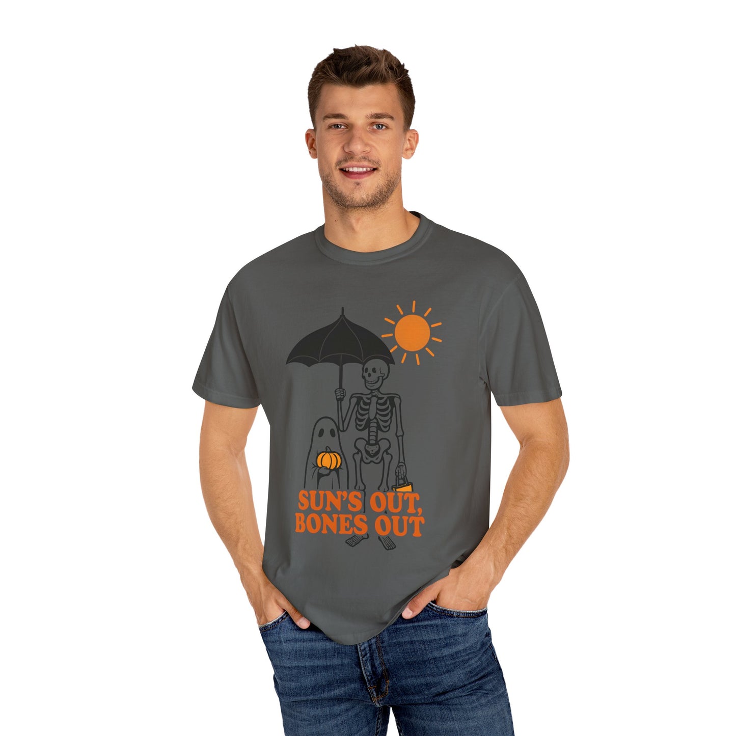 Fun Skeleton Graphic Tee for Halloween, Sun's Out Bones Out Shirt, Unisex T-Shirt, Perfect for Fall Celebrations, Spooky Season [...]