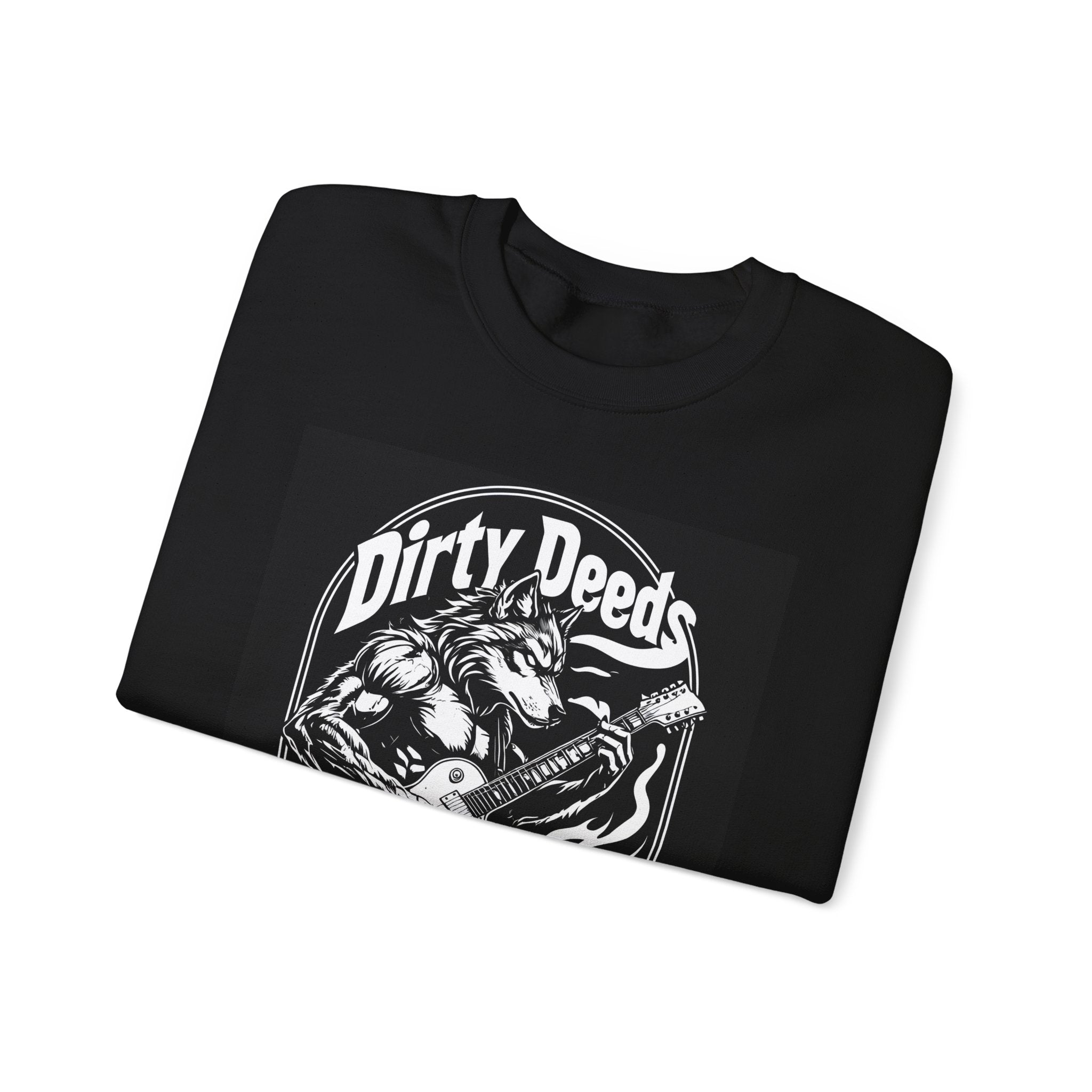 Dirty Deeds Unisex Heavy Blend, Unique, Fun, Crewneck Sweatshirt