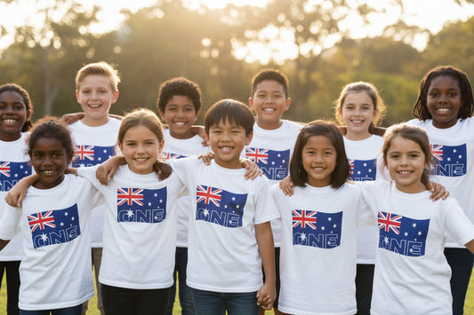 Kids Tee — Australian Flag "ONE" Design