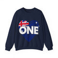 Australia ONE Heart Crewneck Unity Sweatshirt – Patriotic Aussie Design