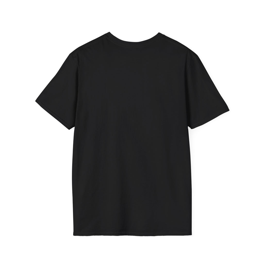 Black holiday T-shirt, plain front with crew neck and short sleeves