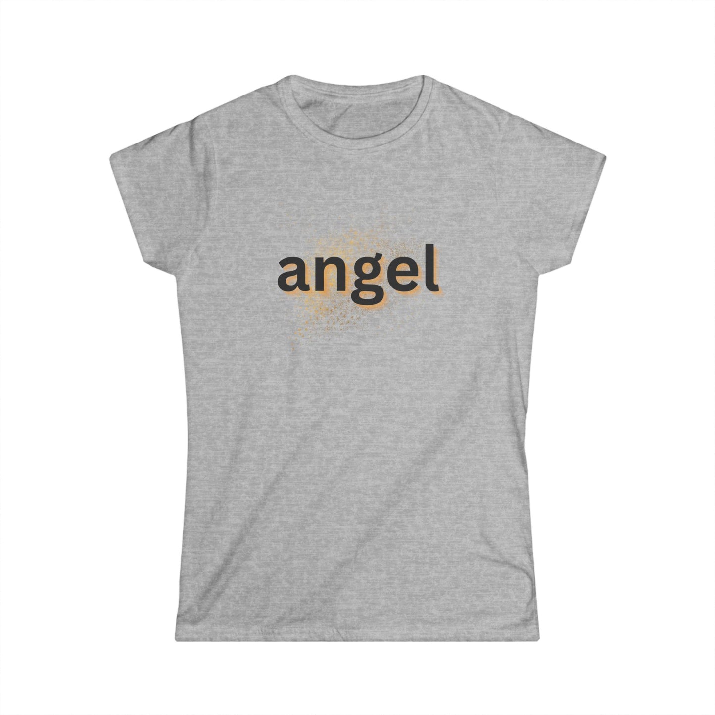 Angel (front) / Trouble (back) Women's Tee — Playful Contrast Graphic Shirt