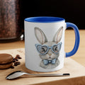 Cool Bunny Mug, Cute Rabbit Coffee Cup, Colorful Accent Mugs for Pet Lovers, Fun Gift for Holidays, Unique Tea Drinking Experience