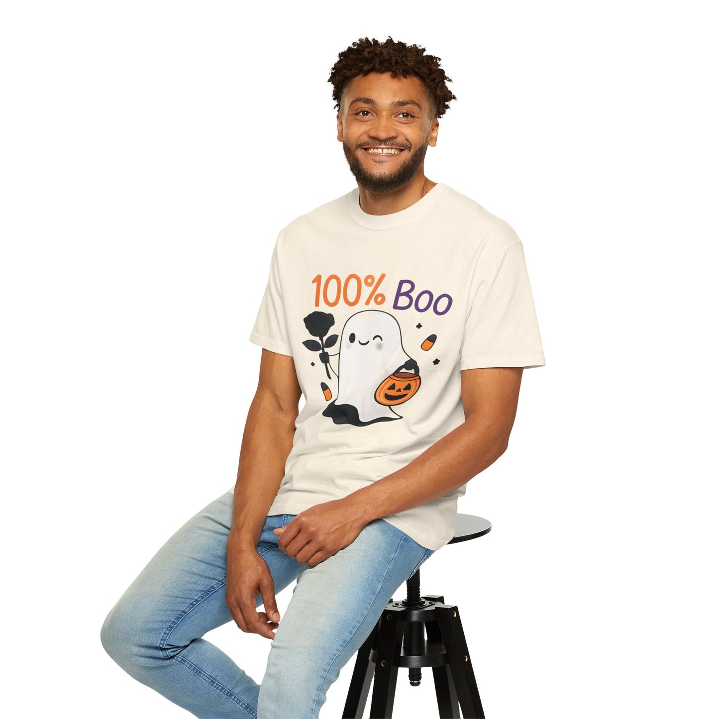 100% Boo Ghost T-Shirt for Halloween, Unisex Tee for Trick or Treating, Spooky Season Apparel, Cute Halloween Outfit, Gifts for [...]
