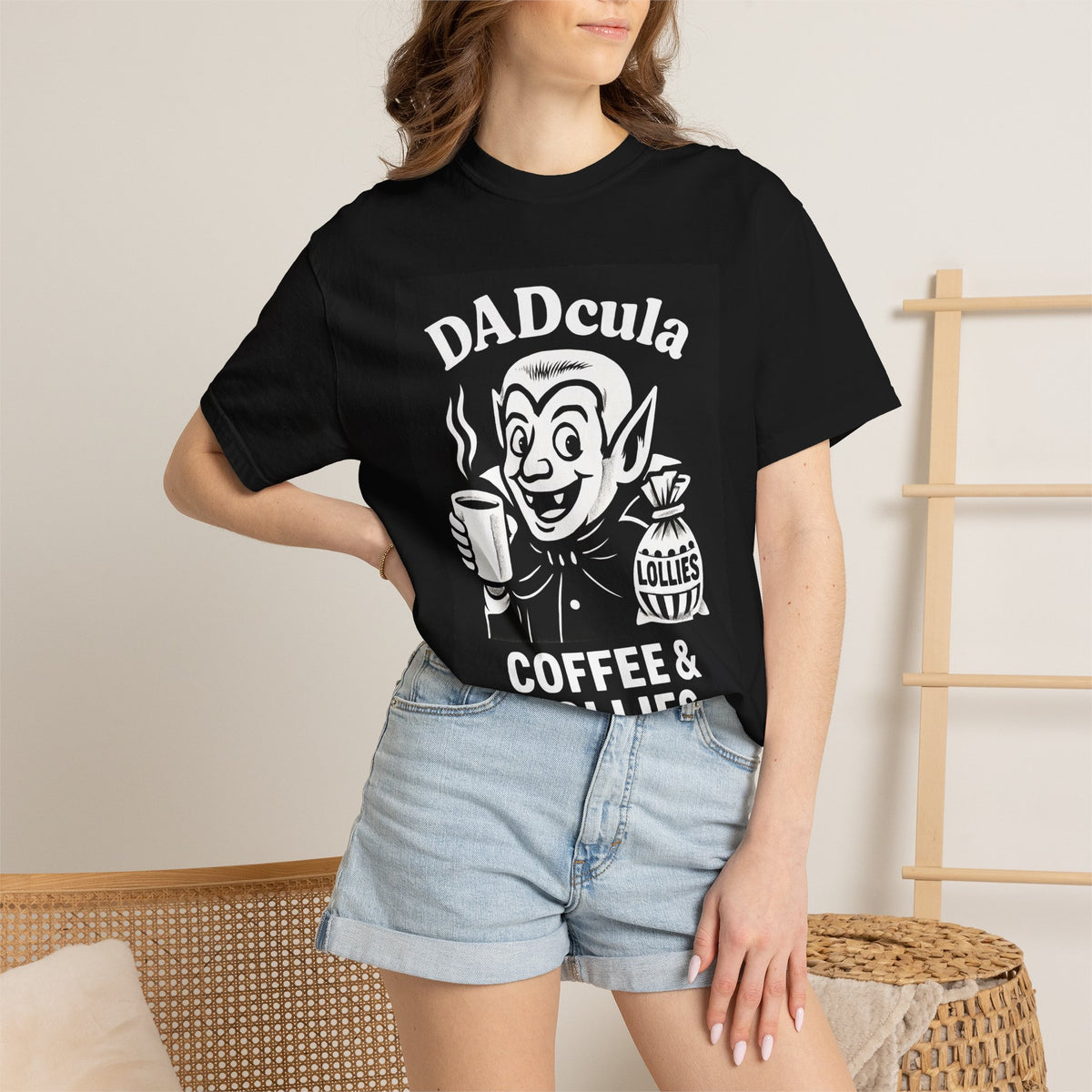 DADcula Coffee & Lollies Black T-Shirt