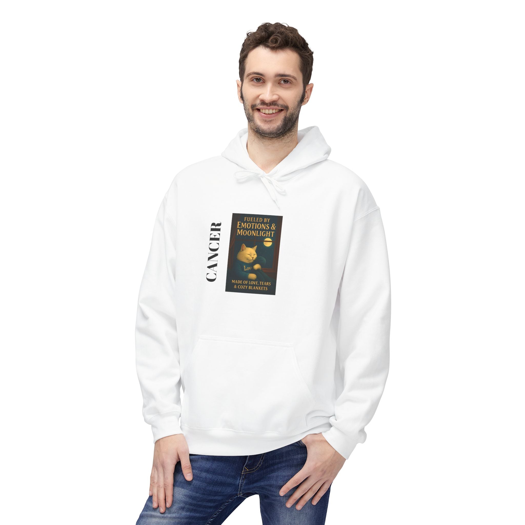 Cancer Zodiac Cat Moonlight Hooded Sweatshirt