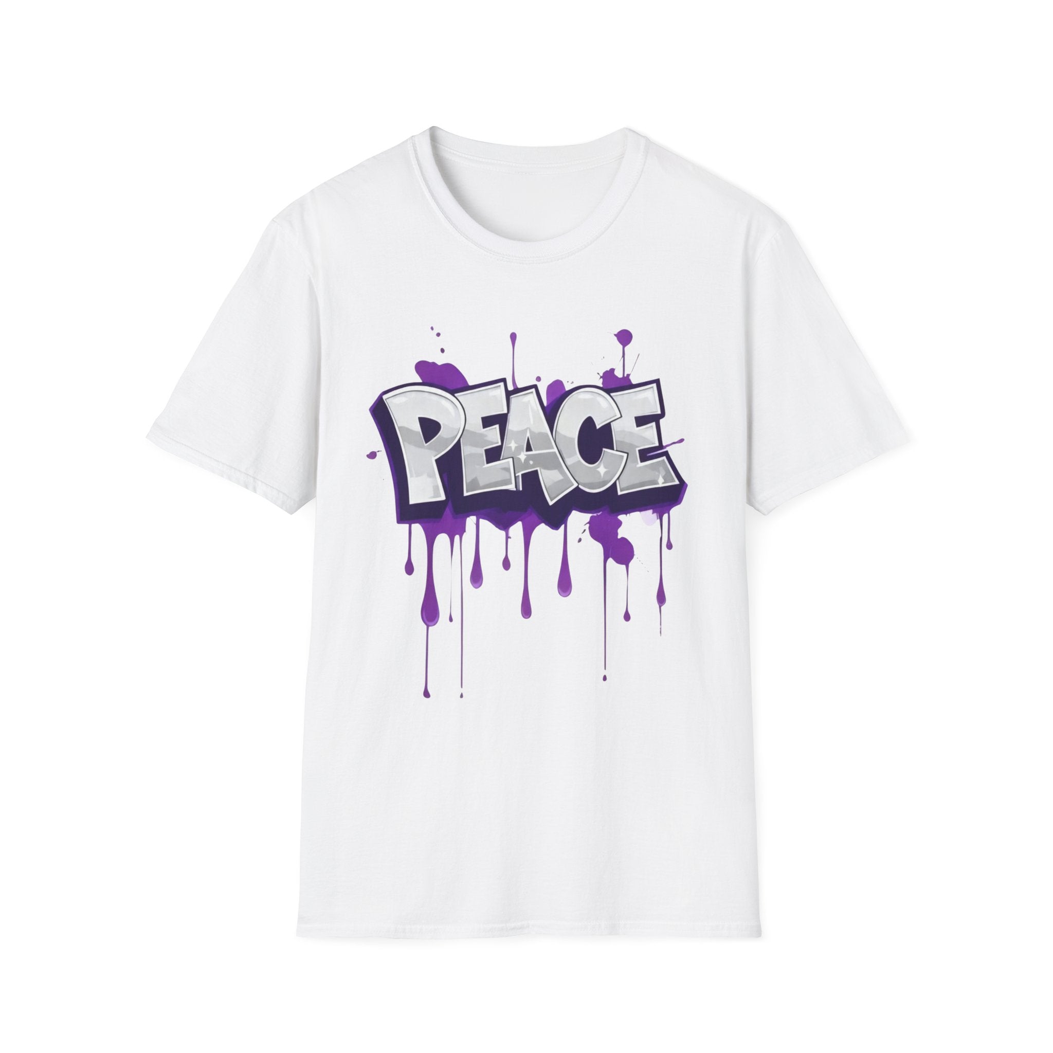 Peace Graffiti T-Shirt Ladies — Paint Drip Streetwear Tee