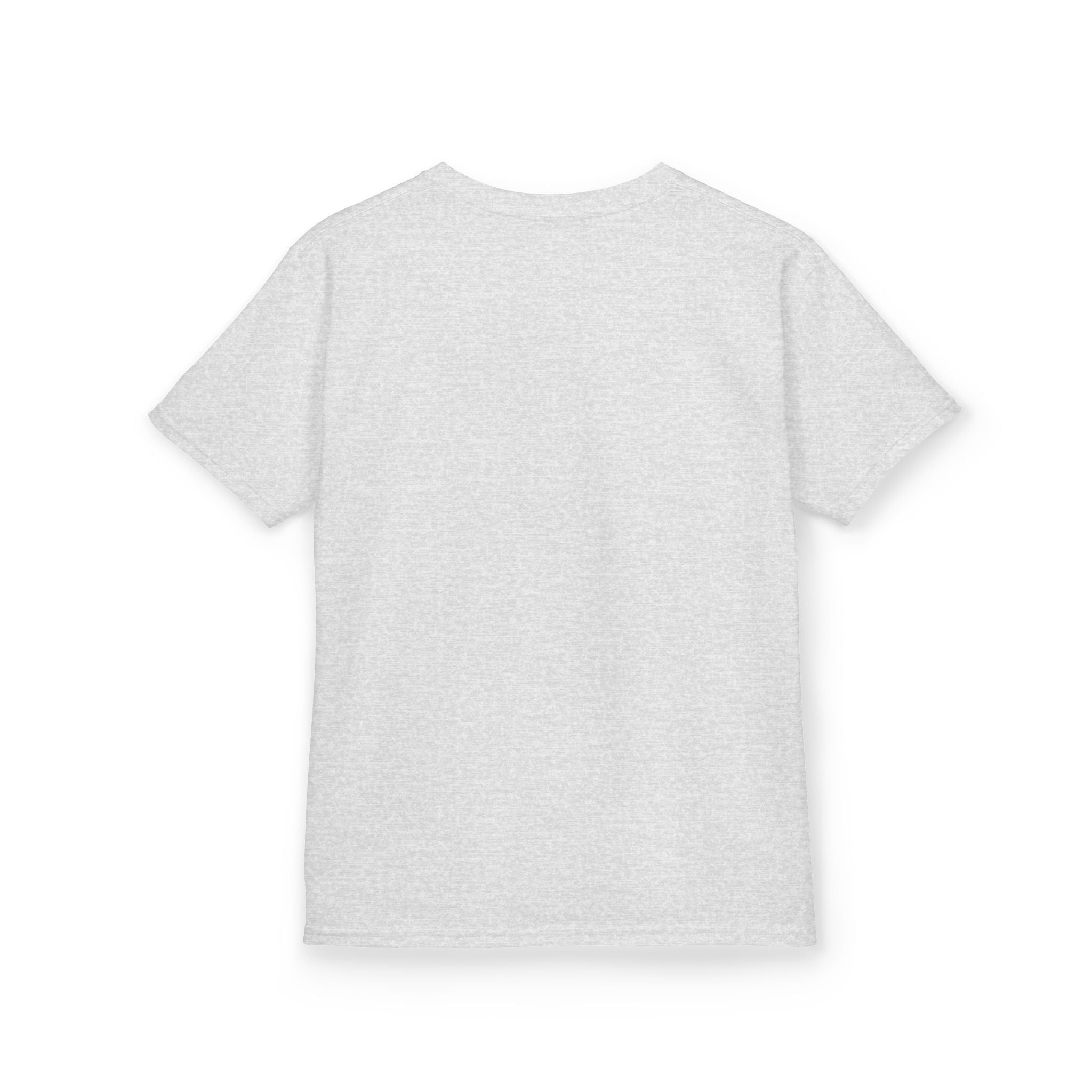 Light gray kids T-shirt with blank front and crew neck