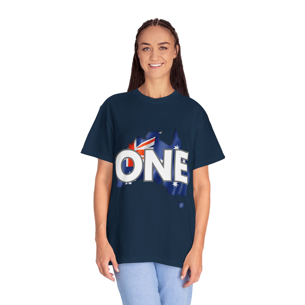 ONE Australia Unity T-Shirt — Aussie Flag Map Graphic Tee