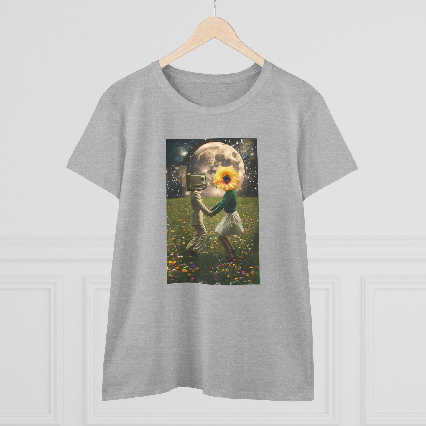 Whimsical Magic Grows Women's Tee, Unique Cotton T-Shirt, Wild Nature Graphic Shirt, Witchy Gift, Surreal Image