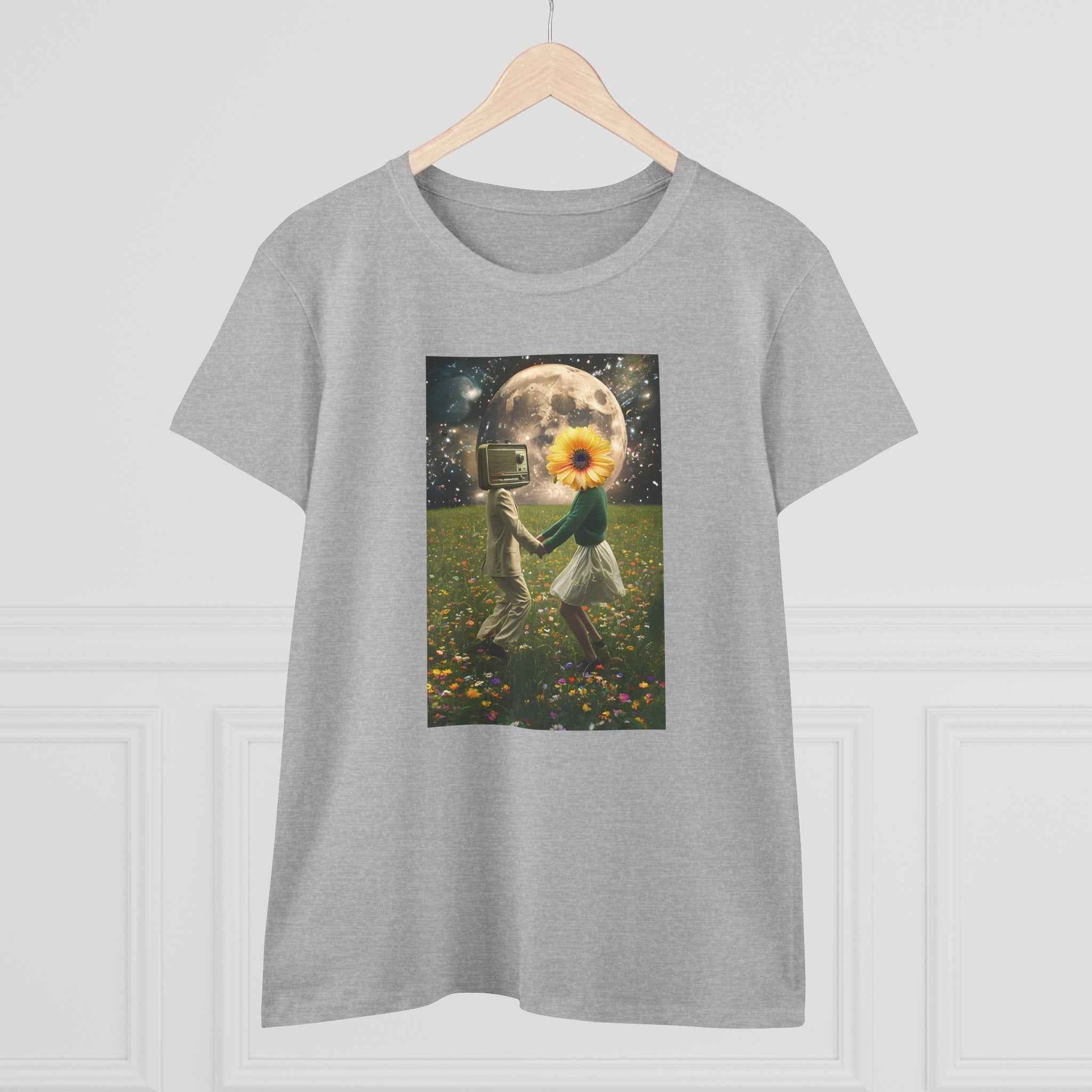 Whimsical Magic Grows Women's Tee, Unique Cotton T-Shirt, Wild Nature Graphic Shirt, Witchy Gift, Surreal Image