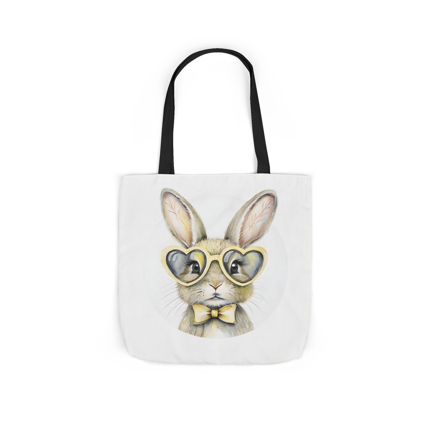 Chic Double Sided Bunny Canvas Tote Bag, Cute Eco-Friendly Shopper, Rabbit Gift, Spring Picnic, Easter Tote, Stylish Animal Art