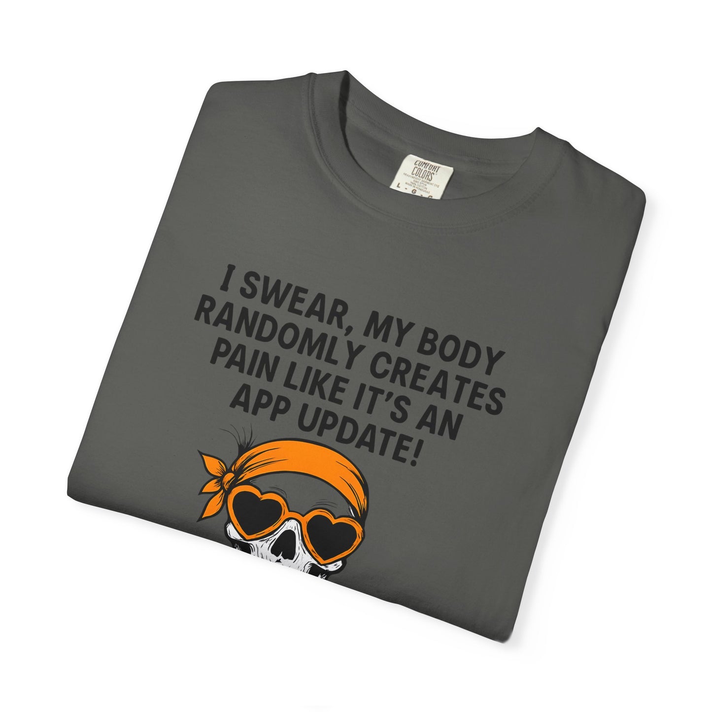 Funny Skeleton T-Shirt, Unisex Humor Tee, Gift for Tech Lovers, App Update Joke Shirt, Casual Wear